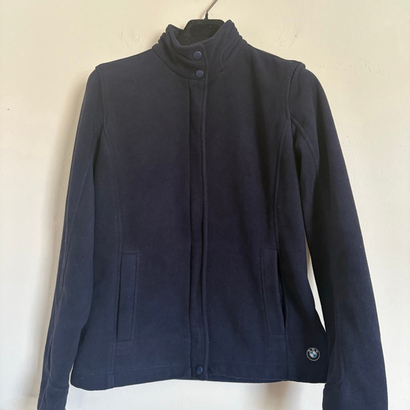 Women's BMW Vintage Black Fleece Jacket Size M - Picture 6 of 14
